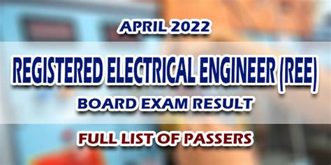 ree result april 2022|FULL RESULTS: April 2022 Electrical Engineer REE .